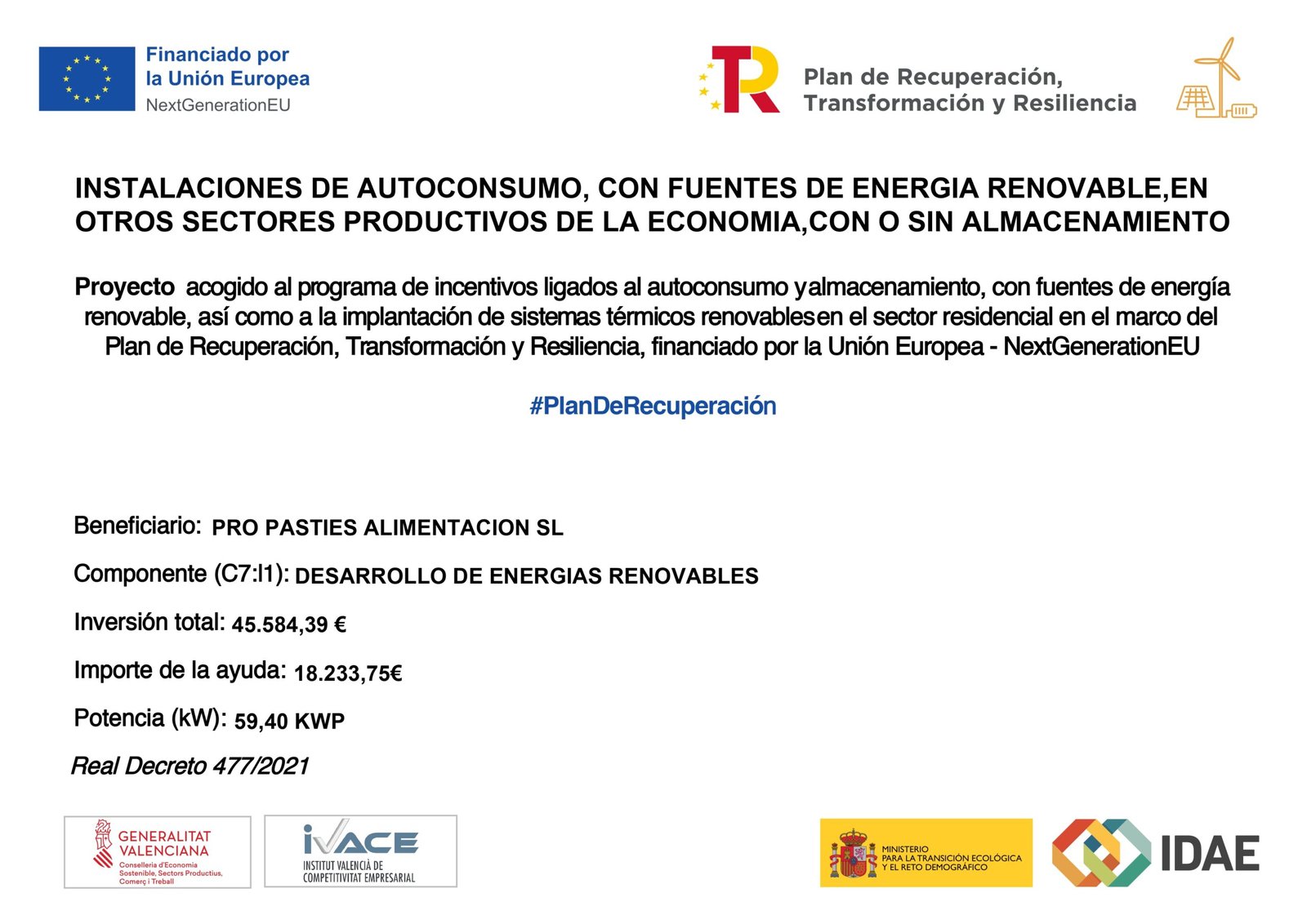 Placas solares en nuestras instalaciones